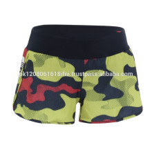 Estampa militar de camuflagem em shorts de ginástica crossfit para mulheres e meninas